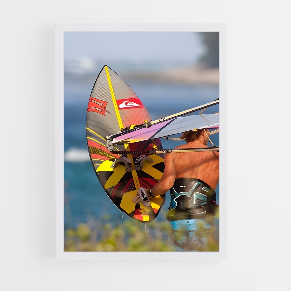 Poster Au Sommet des Vents – affiche Planche à voile (vue 3)